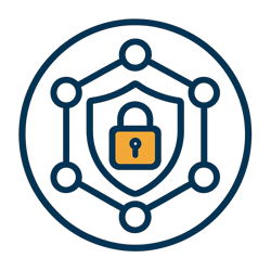 icon network security with ombry 2346642 and an accent of e09000