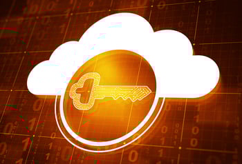 key icon with cloud